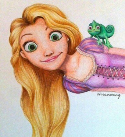 Рисовать Рапунцель