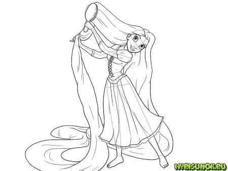 Учимся рисовать Рапунцель