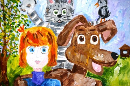 Дядя фёдор пёс и кот детские рисунки