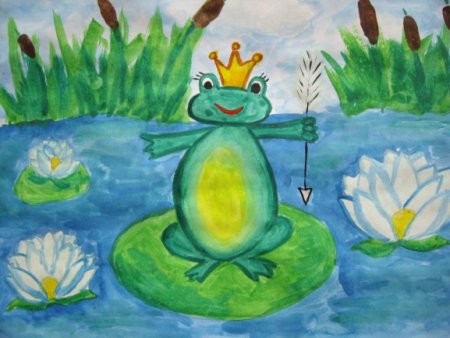 Рисунок к сказке Царевна лягушка