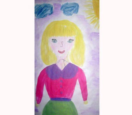 Детский рисунок моя мама