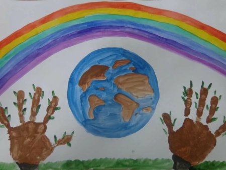Рисование земли в старшей группе
