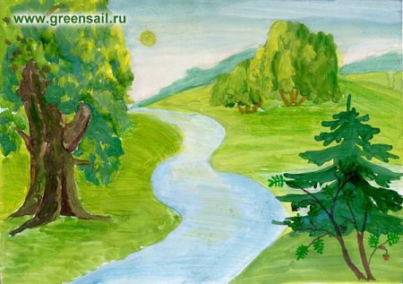 Детские рисунки реки