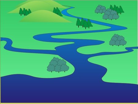 Речка рисунок