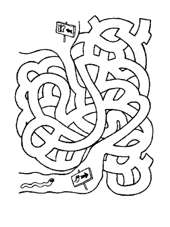 Рисунки лабиринтов для детей