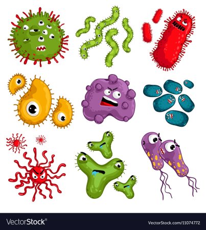 Микробы мультяшные