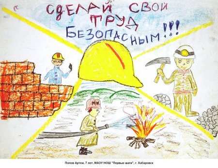 Выставка рисунков по охране труда