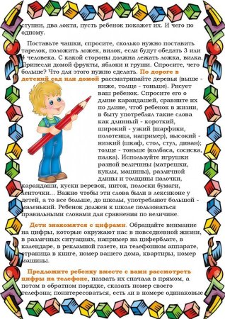 Консультации для детей дошкольного возраста