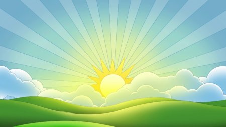 Рассвет мультяшный