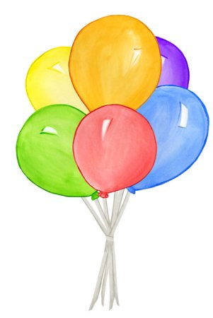 Рисование цветные шары