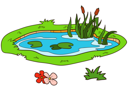 Пруд мультяшный