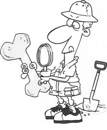 Археолог раскраска