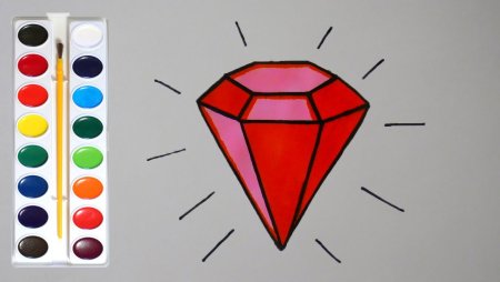 Как рисовать Алмаз для детей