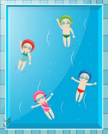 Плавание рисунок для детей