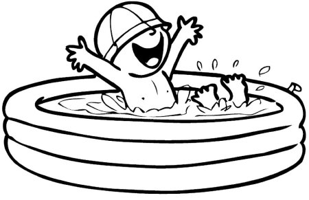 Раскраска бассейн для детей