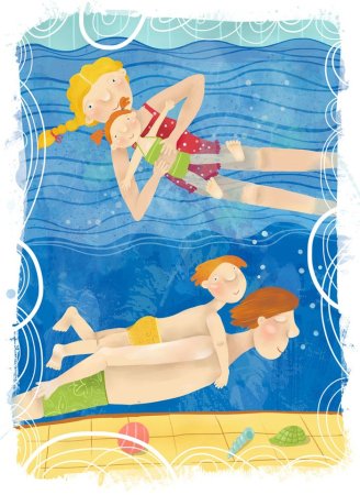 Плавать рисунок для детей