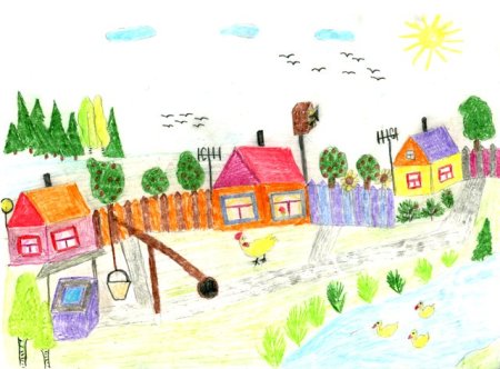 Рисунок на тему мой поселок