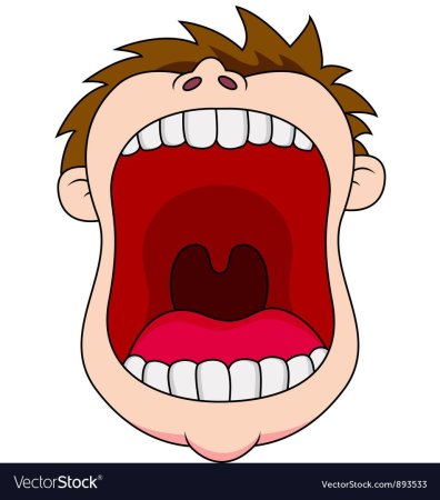 Открытый рот мультяшный