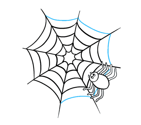 Рисование паутинки