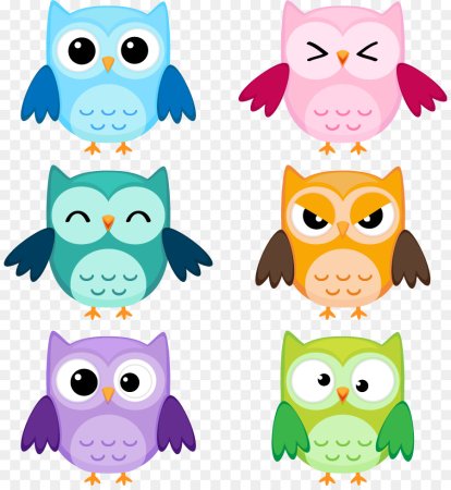 Совушки мультяшные