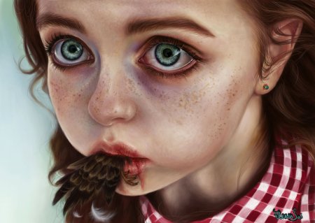 Девочка с огромными глазами
