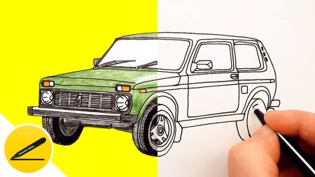 Niva 2121 спереди вектор