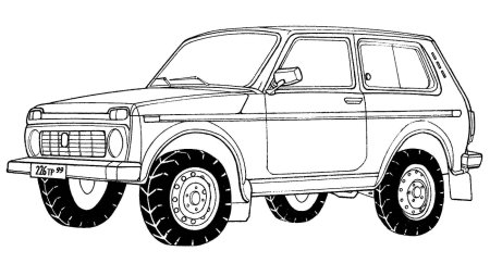 Нива 2131 раскраска