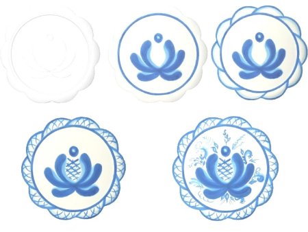 Рисование в старшей группе посуда Гжель