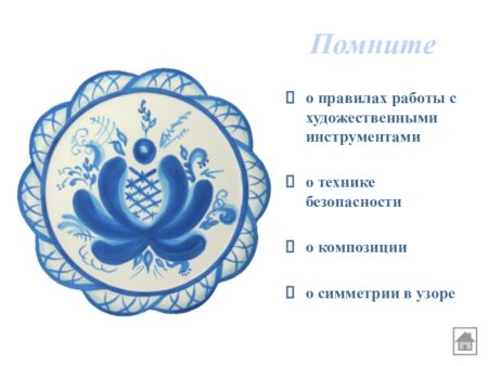 Рисование тарелка Гжель