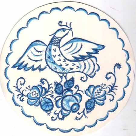 Рисование в старшей группе посуда Гжель