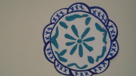 Тарелка Гжель 5 класс изо