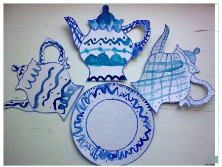 Мазковая роспись Гжель