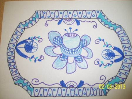 Гжель роспись тарелки рисование в старшей группе