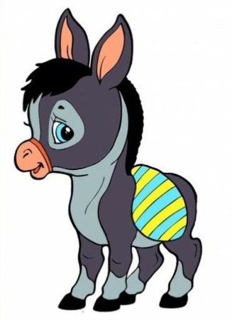 Ослик мультяшный