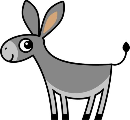 Ослик рисунок