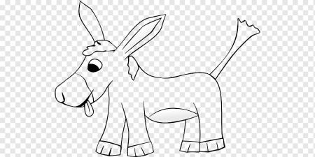 Осел раскраска