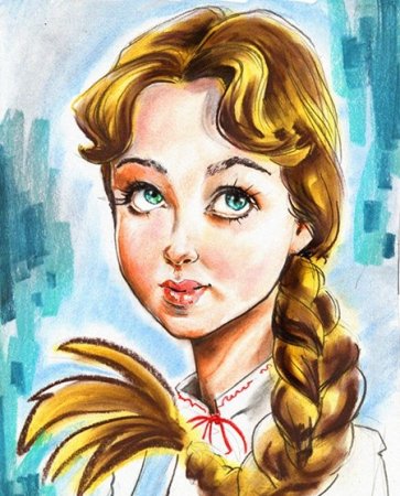 Девушка в платье вектор