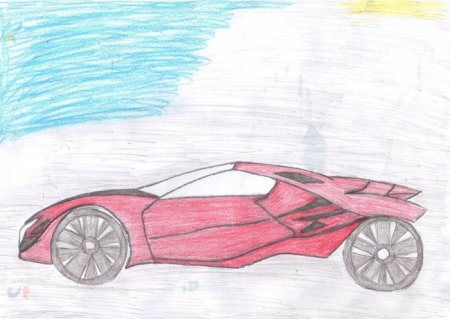 Автомобиль будущего рисунок