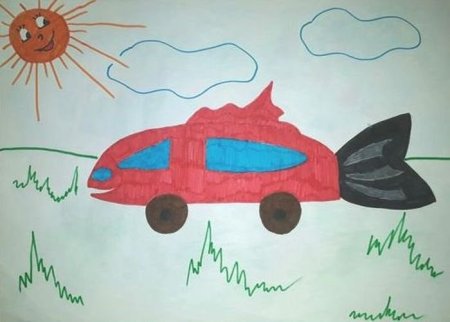 Автомобиль будущего рисование