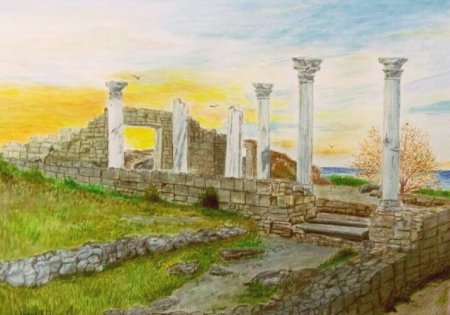 Художник Сергей Меркулов Севастополь скетчи акварель