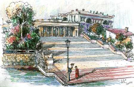 Памятник затопленным кораблям Севастополь набросок