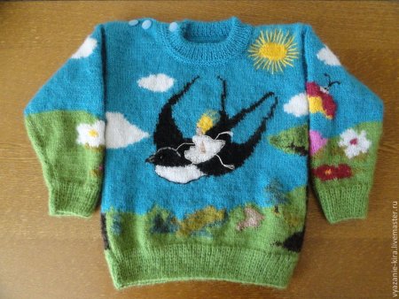 Детский свитер с рисунком