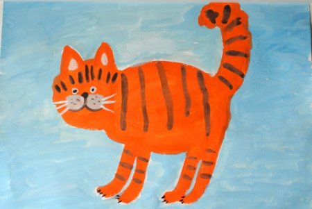 Рисование Усатый полосатый старшая группа