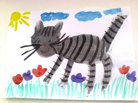 Рисование в старшей группе Усатый полосатый Комарова