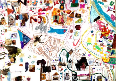 Коллаж из рисунков детей