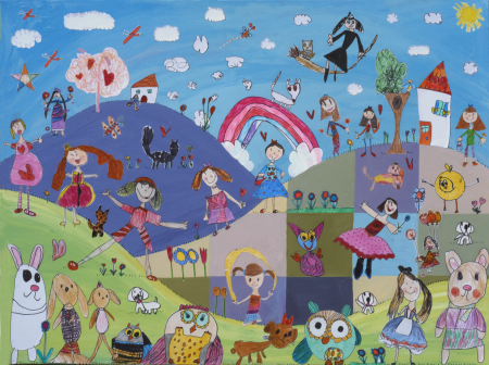 Коллаж с детскими рисунками