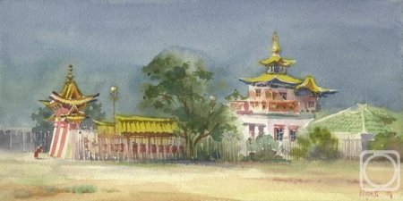 Хурул акварель