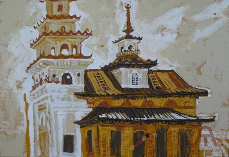 Как раскрасить фломастерами хурул