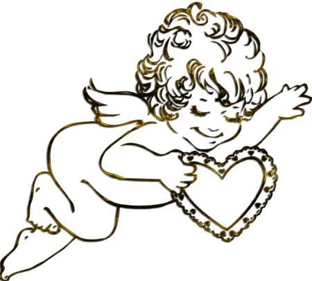 Трафарет ангелочка