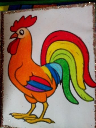 Как нарисовать петуха карандашом поэтапно для детей